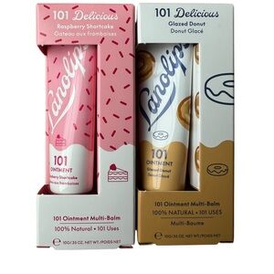 Lanolips 101 Ointment Lip Balm Duo NEW Sealed Raspberry Donut